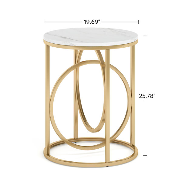 Everly Quinn Kashten Round End Table & Reviews Wayfair